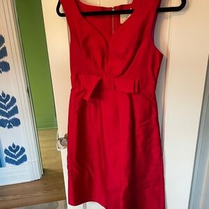 Kate Spade Red Silk Sleeveless Dress